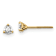 14K Yellow Gold Lab Grown Diamond 1/4ctw VS/SI GH Screw Back 3-Prong Earrings