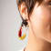 14K Yellow Gold Over Sterling Silver XL Oval Tie Dye Acrylic Hoop
Earrings In Earth