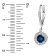 0.52ctw Sapphire and Diamond Earrings in 14k White Gold