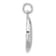 Rhodium Over Sterling Silver Polished Cowrie Shell Pendant