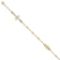 14K Yellow Gold Polished Cross Rosary 7.5 Inch Bracelet