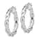 Rhodium Over Sterling Silver 4x20mmTwisted Hoop Earrings
