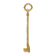 14k Yellow Gold Satin and Diamond-Cut Hockey Stick Pendant