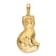 14k Yellow Gold Cat Pendant
