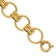 14K Yellow Gold 25.4mm Circles 7.5 inch Bracelet