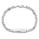 Rhodium Over 14k White Gold Soft Diamond Shape Mariner Link ID Bracelet