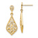 14k Yellow Gold Textured Fancy Dangle Earrings
