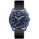 Oceanaut Men's Orbit Blue Dial, Black Leather Strap Watch