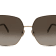 Jimmy Choo River Gold Tone Oversize Frame / Brown Lens Sunglasses