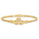 14k Yellow Gold Polished and Textured Claddagh Bracelet