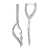 Rhodium Over 14k White Gold Diamond Wing Hinged Hoop Dangle Earrings