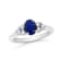 1.10ctw Sapphire and Diamond Ring in 14k White Gold