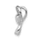 Rhodium Over 14k White Gold Diamond Accent Flower Chain Slide Pendant