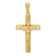 14k Yellow Gold Polished Satin and Diamond-Cut Crucifix Pendant