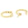 CZ Twisted Rope Huggie Earrings In 18K Gold Over Sterling Silver 0.35ctw
