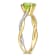 Peridot and Diamond 14K Yellow Gold Ring 1.25ctw