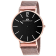 Oceanaut Men's Magnete Black Dial, Rose Stainless Steel mesh Watch