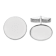 Rhodium Over 14K White Gold Men's Circular Cuff Links