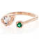 Morganite And Lab Emerald Ring In 18K Rose Gold Over Sterling Silver 0.62ctw