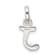 Sterling Silver Letter J with Enamel Pendant