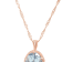 Pear Aquamarine and Cubic Zirconia 18K Rose Gold Over Sterling Silver
Pendant with chain, 6.06ctw