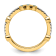 14K Yellow Gold Stackable Expressions Blue Topaz and Diamond Ring 0.21ctw