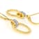 Diamond Station Link Dangle Earrings With Rope Design