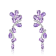 Amethyst Rhodium Over Sterling Silver Dangle Earrings