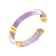 14K Yellow Gold Over Sterling Silver Thin Faceted Acrylic Bangle
Bracelet in Ice Blue