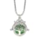 Sterling Silver Polished Reversible Enameled Tree of Life Necklace