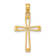 14k Yellow Gold Cut-out Cross Pendant