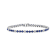 3.09ctw Sapphire and Diamond Bracelet in 14k White Gold