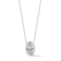 Rachel Zoe Oval CZ Solitaire Pendant Necklace in Rhodium Over Sterling Silver