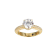 White Cubic Zirconia 18k Yellow Gold Over Sterling Silver Ring 4.05ctw