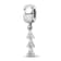 Rhodium Over Sterling Silver LogoArt Delta Delta Delta Vertical Letters
on Bead