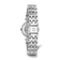 Charles Hubert Chrome Finish MOP Dial Stainless Steel Wire Bangle Watch