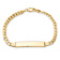 10k Yellow Gold Flat Curb Link ID Bracelet