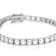 White Cubic Zirconia Rhodium Over Brass Asscher Cut Tennis Bracelet 20.00ctw