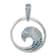 Rhodium Over Sterling Silver Polished Cubic Zirconia Wave Pendant