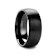 RAIDER Domed Brush Finished Black Tungsten Wedding Band 8mm