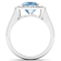 1.96ctw Blue Aquamarine and Diamond 14K White Gold Halo Ring