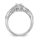 Rhodium Over 14K White Gold Lab Grown Diamond Halo Engagement Ring 0.778ctw