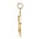 14k Yellow Gold Textured Hilton Head Island with Enameled Lighthouse in
Circle Charm