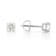 Certified White Lab-Grown Diamond H-I SI 14k White Gold Stud Earrings 1.00ctw