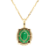 4.99 Ctw Emerald and 0.24 Ctw White Diamond Pendant in 14K YG