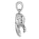 Rhodium Over Sterling Silver Medium Manatee Pendant