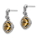 Sterling Silver Antiqued with 14K Accent Citrine Earrings