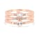 White Sapphire Stacked Ring 14K Rose Gold Over Sterling Silver Multi
Shape Ring
