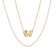CZ Initial W Tennis Necklace And Pendant Set In 14K Gold Over Brass 4.05ctw