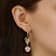 Gold Tone Heart Drop Leverback Earring
